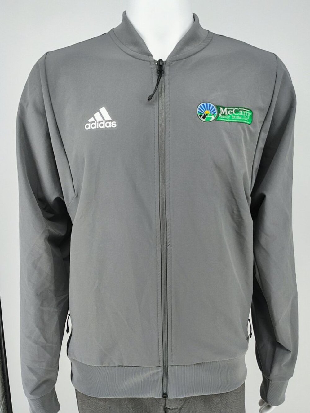 NWD Adidas "McCarty Family Farms" Men’s Sideline 21 Woven Bomber Jacket (Large)